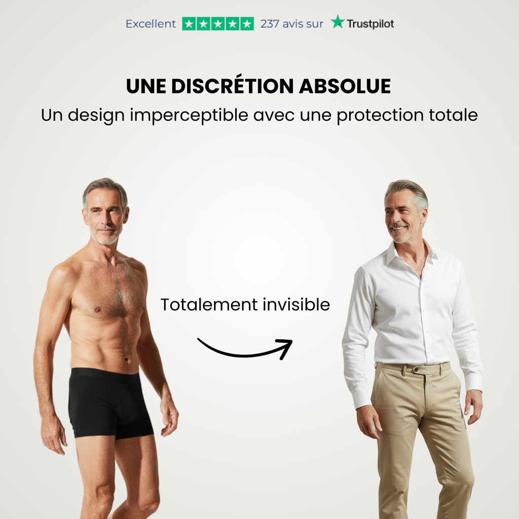 Boxer d'incontinence ultra-absorbant