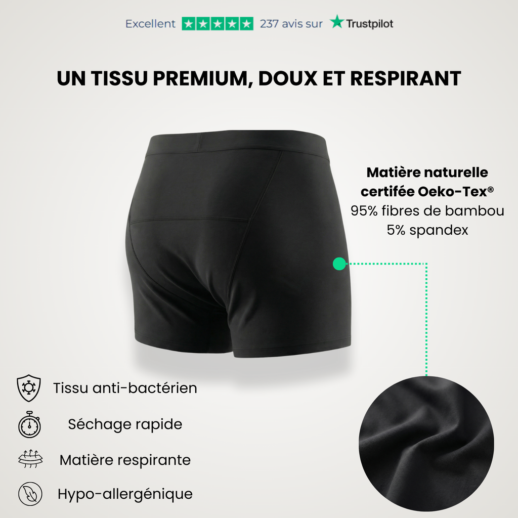 Boxer d'incontinence ultra-absorbant
