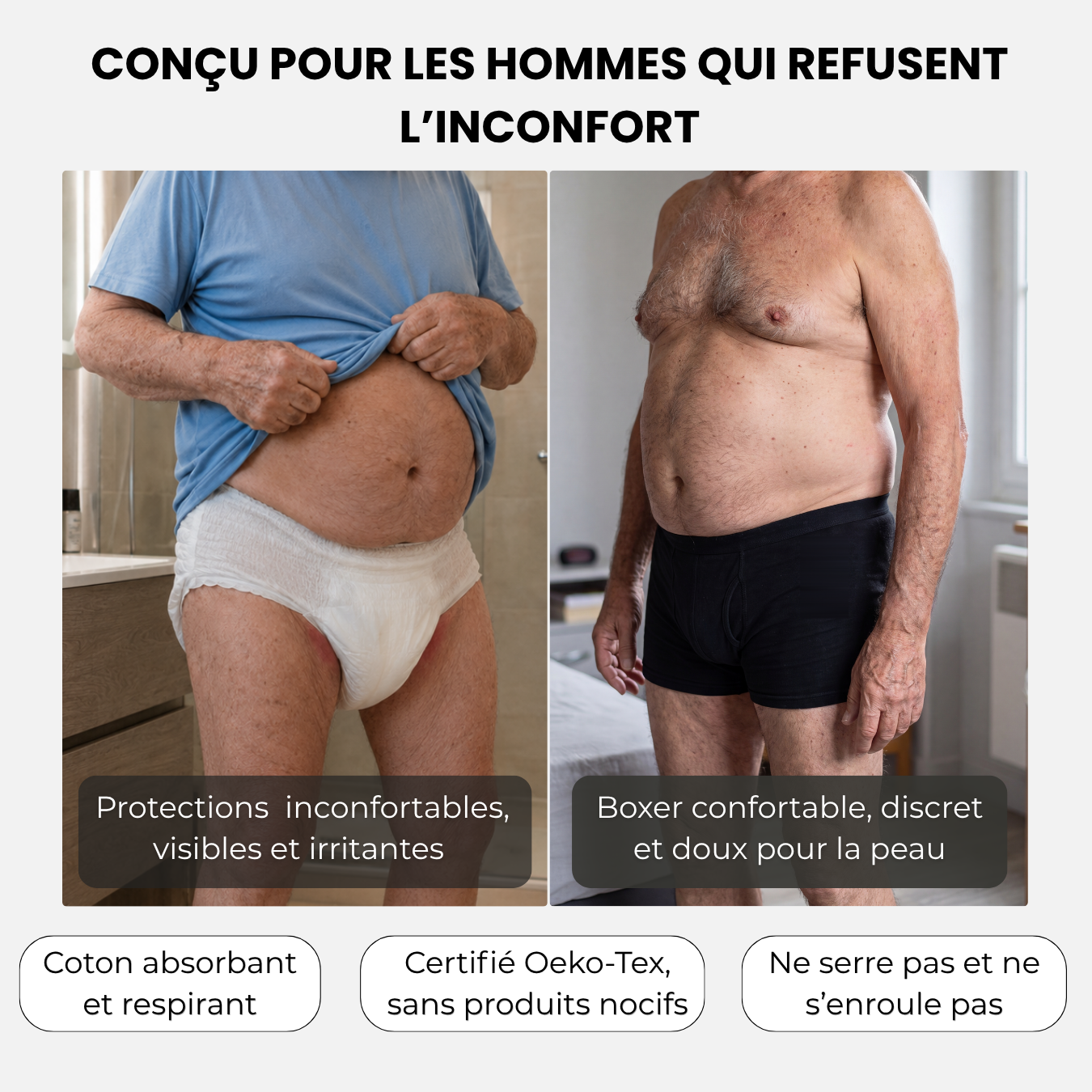 Boxer ultra-absorbant pour homme